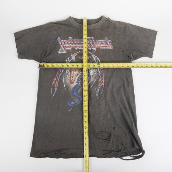 Judas Priest Original Vintage 1991 Painkiller Thrashed Tour T-Shirt Metal Size L - Picture 13 of 13